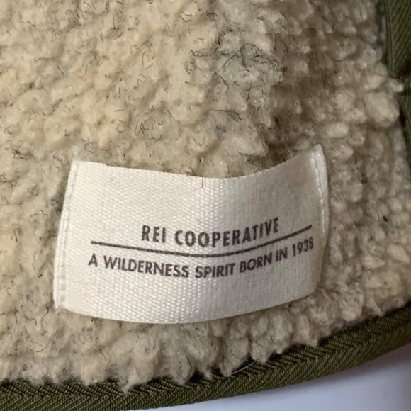REI Cooperative Womens Beige Long Sleeve Full Zip Hooded Casual Fleece SZ M - Picture 6 of 9